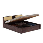 Rubikk Solid Sheesham Wood Hydraulic Bed With Box Storage (Queen Size, Walnut Finish)